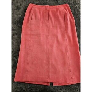 Talbots Faux Suede Suit Skirt Coral Size 10